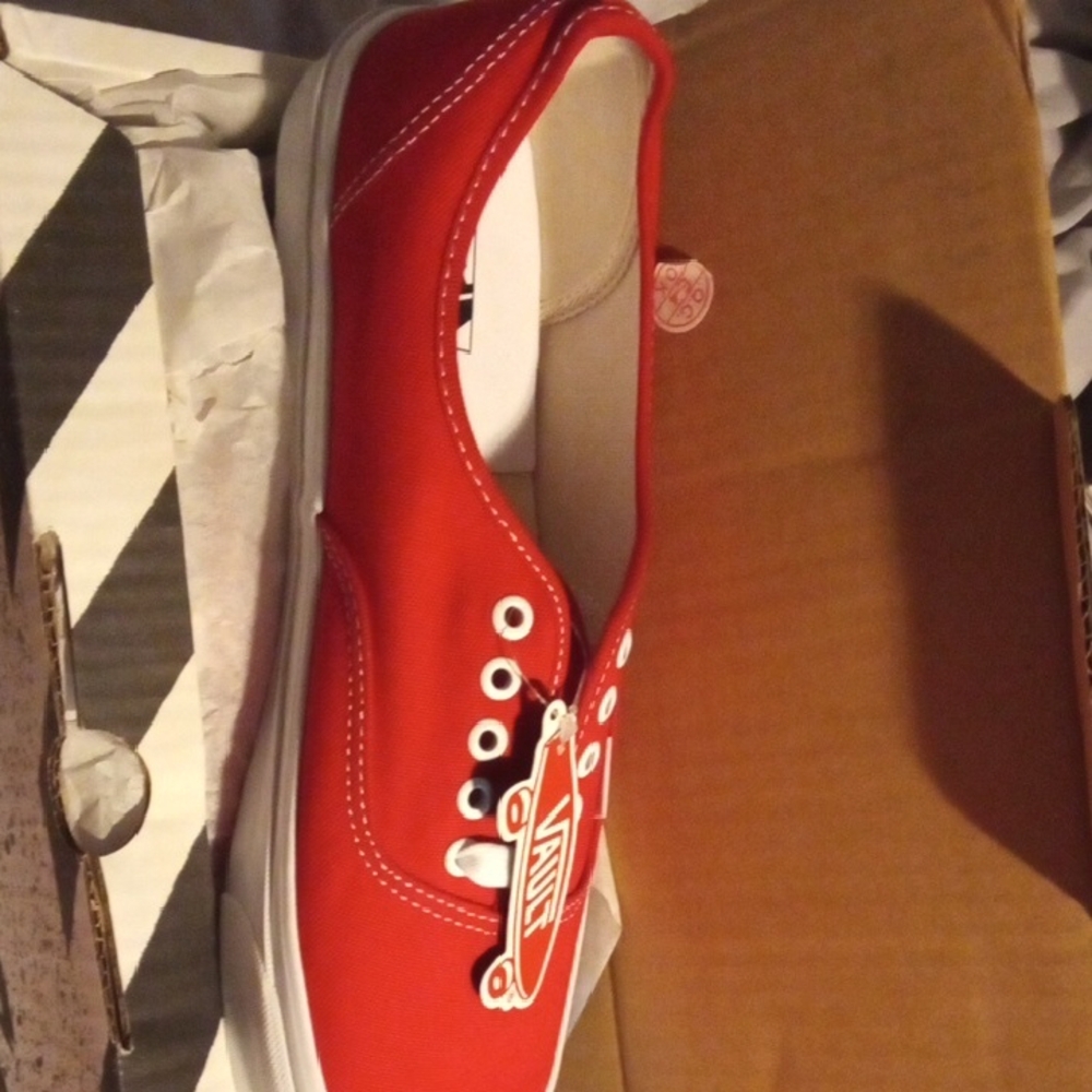 Vans Bold Red Canvas Shoes!